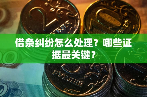 武汉借条纠纷怎么处理？哪些证据最关键？