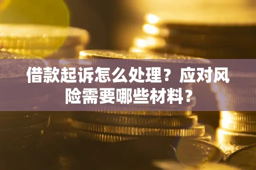 武汉借款起诉怎么处理？应对风险需要哪些材料？