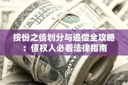 武汉按份之债划分与追偿全攻略：债权人必看法律指南