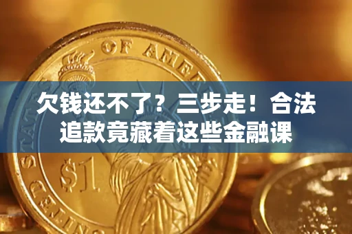 武汉欠钱还不了？三步走！合法追款竟藏着这些金融课