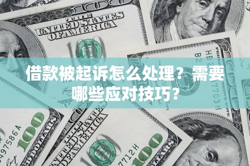 武汉借款被起诉怎么处理？需要哪些应对技巧？